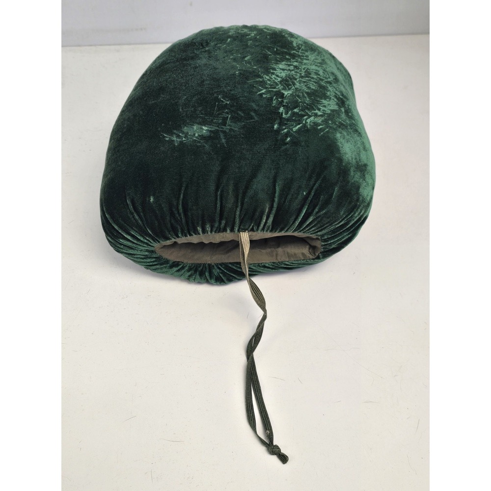 Vintage Soft Green Velvet Velour Ladies Muff Hand‎ Warmer218